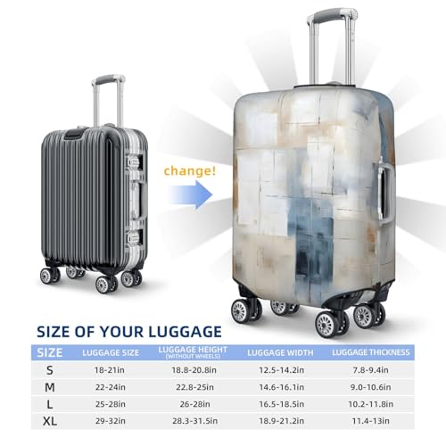 Abstract Art Luggage Cover Washable Elastic Suitcase Cover Anti-Scratch Travel Luggage Protector Covers for Kids Adult L fits 25-28 inch Suitcase4