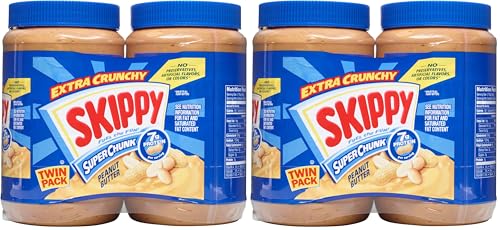 Image of Skippy Peanut Butter, Super Chunky, 80 oz (2 ct) (Pack of 2)