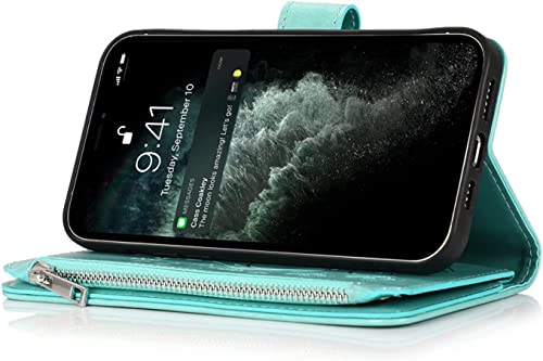 Étui à rabat iPhone 13 Pro Max vert avec bracelet porte-cartes pour vos déplacements - 5
