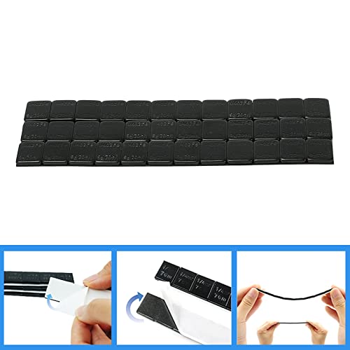 Vowagh 1/4 Oz 0.25 Oz Tire Wheel Balancing Adhesive Weight Stick Adhesive Stick On Wheel Weights 90 Oz/Box 360 Pcs Black #TOP1