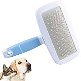 ● [Diseño del mango] El cepillo de peine para perros Slicker tiene un pequeño orificio en el extremo del mango que se puede colgar para que se seque y es adecuado para el siguiente uso. Rico en colores y próximo uso. apariencia, es muy popular entre los consumidores.