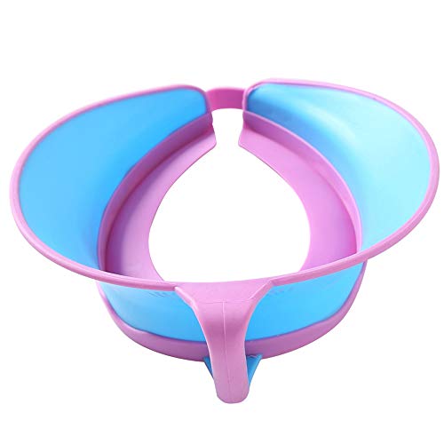 New Version Baby Shower Cap Bathing Cap Soft Adjustable Visor Hat Safe Shampoo Shower Bathing Protection Bath Cap for Toddler, Baby, Kids, Children (Dark Blue)