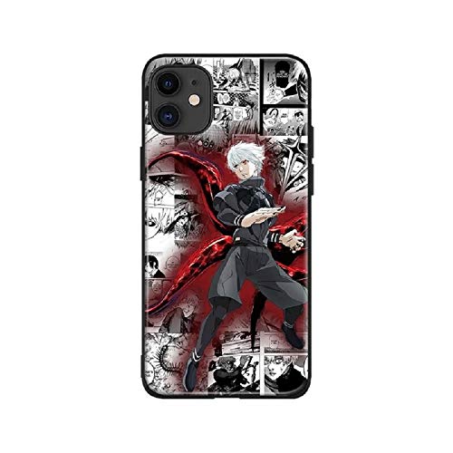 Anime Tokyo Ghoul case iPhone 13 Pro Max, Anime Tokyo Ghoul Kaneki Ken Case for iPhone 13 Pro Max Black TPU Soft Cover iPhone 13 Pro Max Case Anime