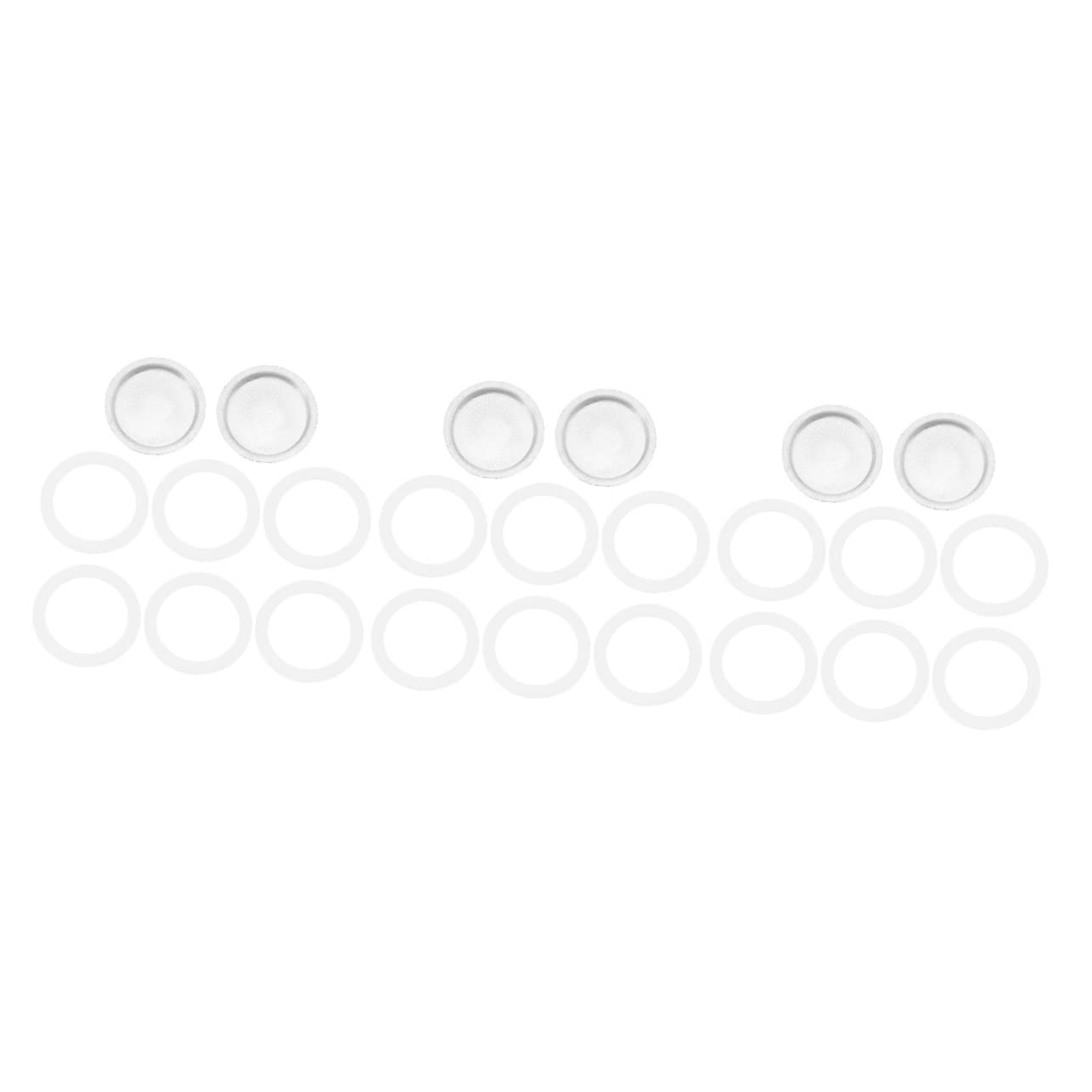 BESTonZON24 pcs Coffee Pot Accessories Espresso Maker Filter Silicone Gaskets Filter Coffee Espresso Machine Replacement Gasket Brew Head Express Replacement Stainless Steel Funnel Pot