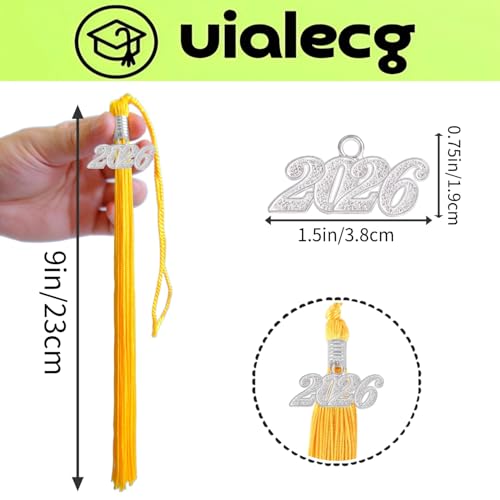 Image of Graduation Tassel 2026 for Grad Cap,Gold Tassel with Silver Charm