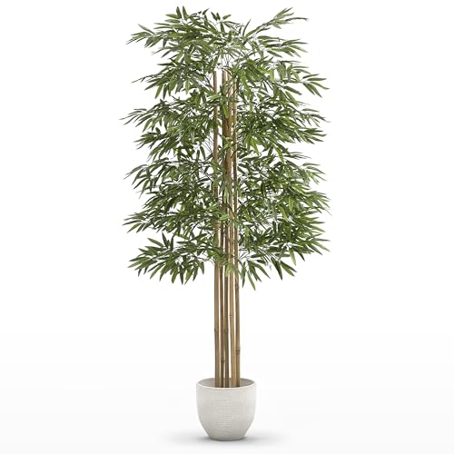 MAIA SHOP Bambú Artificial 180 cm con Cañas Naturales, Planta Artificial Grande Realista para Decoración de Hogar, Oficina, Hotel o Eventos, Árbol Decorativo Verde de Interior