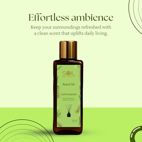Image of Lemongrass Reed Diffuser Oil 100 ml | Pure Natural & Undiluted Lemongrass Aroma | Long-Lasting Fragrance for Reed Aromatherapy for Home, Office & Spa Ceramic Diffusers | ISO & GMP