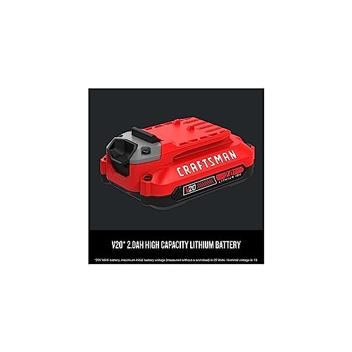 Image of CRAFTSMAN V20 Battery, 2.0 Ah, Lithium Ion Battery (CMCB202)