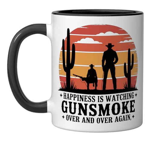 Taza cerámica Happiness Is Watching Gunsmoke 11 oz miniatura 1