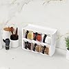 Amazon.com: TITA-DONG 2Pcs 3-Grid White Plastic Spice Rack with Spoons ...