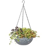 [Durable en interiores y exteriores]: Maceteros Colgantes se puede instalar al aire libre y al aire libre. Puede reducir la temperatura del sol y el invierno severo en un año y no se desvanecerá, madurará, agrietará ni pelará. Adecuado para su apariencia, apariencia y sensación, balcón, muy adecuado para suspensión interior y exterior.