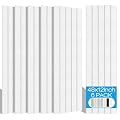 BUBOS Large Acoustic Panels, 6 Pack 48x12 Inch SoundProof Panels for Walls, Self Adhesive Acoustic Wall Panels, Decorative Sound Panels for Home Studio Office (White 02)
