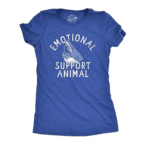 Funny Emotional Support Animal T Shirt for Women Royal M