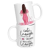 Personalized Doctor Gifts for Women, Custom 15 oz Doctor Coffee Mug, Choose Name, Hair, Skin, Text -
