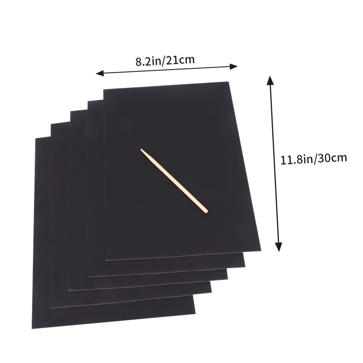HANABASS 2 Pack Scratch Paper for Creative DIY Art Projects Safe and Drawing Scratchboard for Home and Nursery Use Black