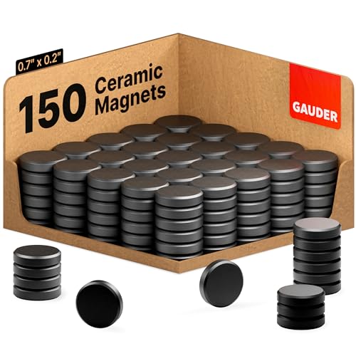 GAUDER Black Magnets for Crafts and Notice Boards (0.7