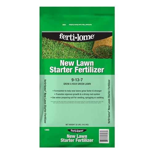 Fertilome (13903) New Lawn Starter Fertilizer 9-13-7, 32 lbs