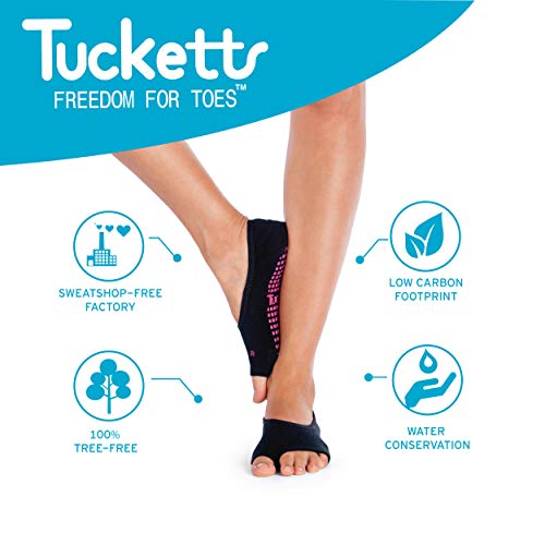 Pilates Ballet Socks for Women, Toeless Non Slip Skid Open Toe Gripper Sock - Pure Barre, Dance (Merry Pixels)