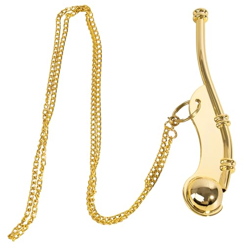 Silbato Náutico Rothco con Cadena Larga Dorado miniatura 3