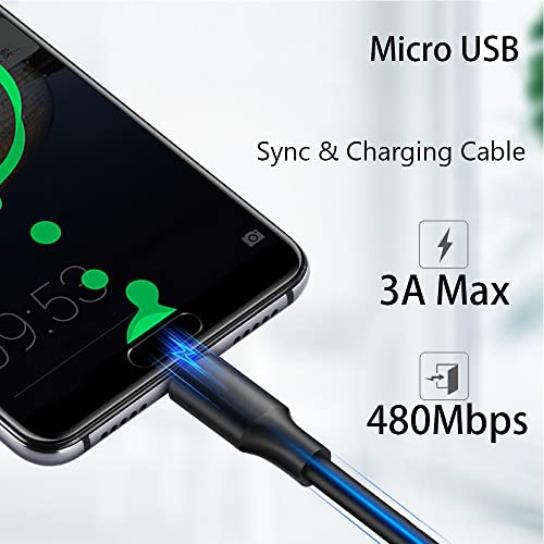 Micro Usb Charging Cable,Usb 2.0 480Mbps Transfer Speed 3A Fast Charger Cord 3.3Ft Compatible With Samsung Galaxy S7 S6 Edge J7 J3,Lg K30 K20 G3 G4,Sony Motorola Nokia Android Smartphone Tablet 1-Pack #TOP1