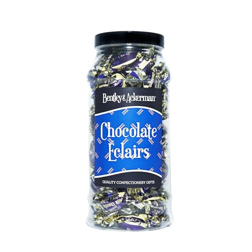 Chocolate Eclairs - (440g) Original Walkers Nonsuch Milk Chocolate Eclairs Premium Gift Jar by Bentley & Ackermans Sweet Shop.