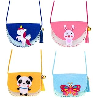 KYEDGC 4Pack Sewing Kit for Kids, Kids Sewing Kit, Handbag Childrens Sewing Kits Sewing Set Kid for Beginners, Sewing Kits for Kid Ages 8-12,Fun DIY Educational Craft Gift