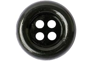 Extra Large Black Buttons with Bold Detailing (40-Pack)