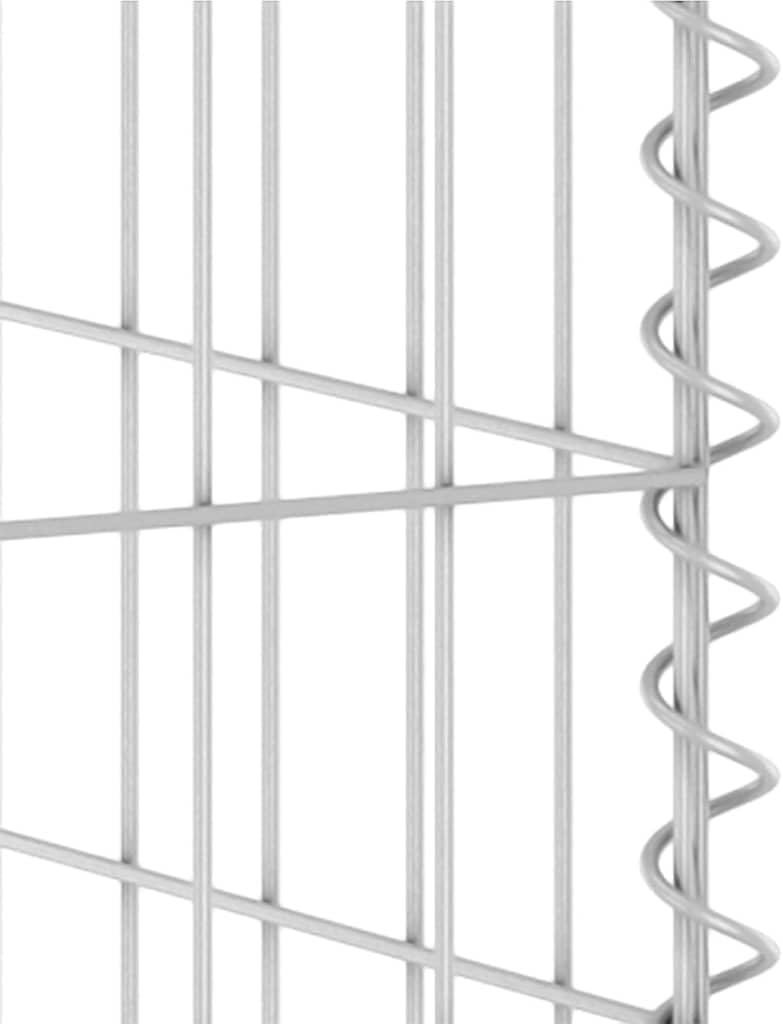 Gabion Wall for Garbage Bins Galvanized Steel Mesh Basket 70.9"x39.4"x43.3" Rustproof Outdoor Trash Can Enclosure Backyard Waste Container Enclosure Durable Bin Hideaway