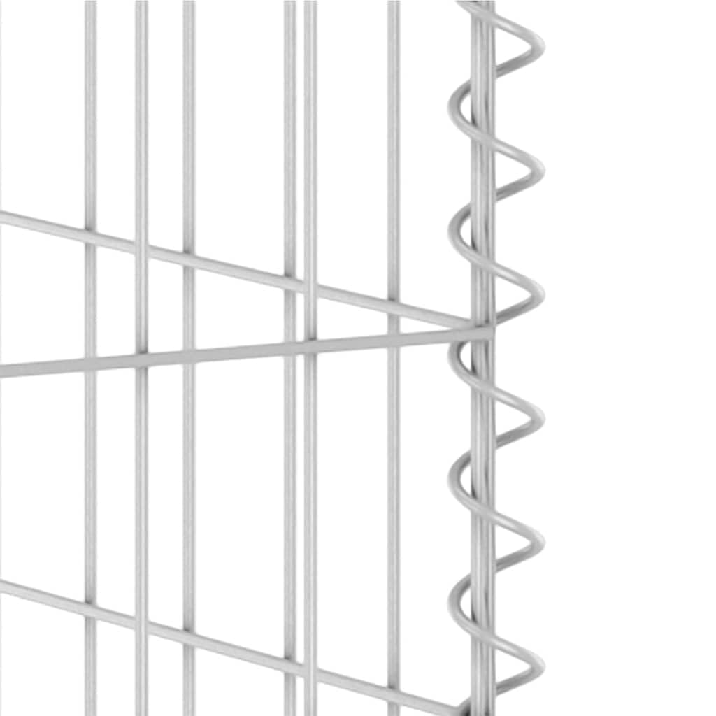vidaXL Gabionenwand für Mülltonnen Gabione Gabionen Steinkorb Steingabionen Mülltonnenverkleidung Mülltonnenbox Verzinkter Stahl 180x100x110cm