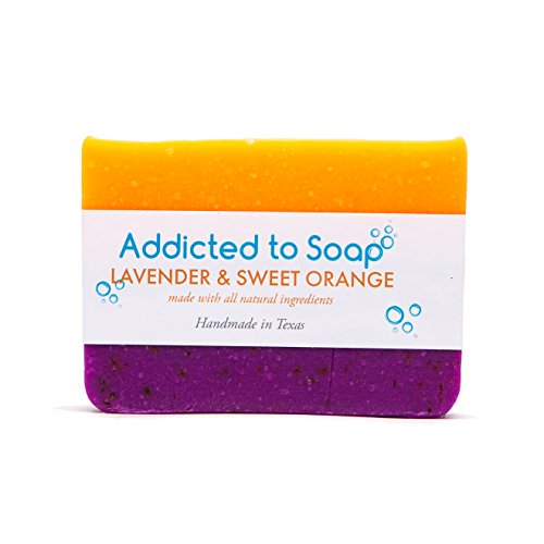 Addicted to Soap – Lavender & Sweet Orange Soap | Specially Formulated – All Natural Ingredients for Perfectly Clean Skin and a Beautifully Refreshing Scent - Handmade with Love in Texas