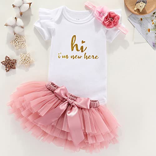 Coming Home Outfit For Baby Girl'S Clothing Set With Ruffles 0-3 Months2