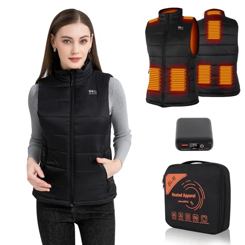 Chaleco calefactor para mujer con batería de 7,4 V chaqueta calefactora camping