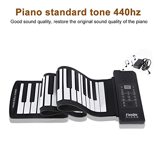 ciciglow Roll Up Piano, 61 Touches Clavier électronique Portable Hand Roll Piano Piano en Silicone Souple Clavier de Piano Flexible (C3 ~ C8) pour Les débutants/Enfants/passionnés de Musique - Les Beatles, Paul McCartney, John Lennon, RIngo Starr, George Harrison ciciglow Roll Up Piano, 61 Touches Clavier électronique Portable Hand Roll Piano Piano en Silicone Souple Clavier de Piano Flexible (C3 ~ C8) pour Les débutants/Enfants/passionnés de Musique – Image 4