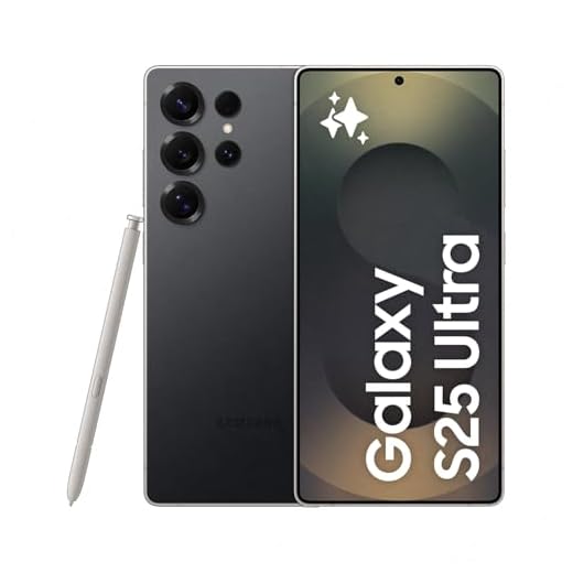 Samsung Galaxy S25 Ultra AI Smartphone, Galaxy AI, 12GB Memory, 256GB Storage, 200MP Camera, S Pen Included, Titanium Black, 3 Year Manufacturer Extended Warranty (UK Version)