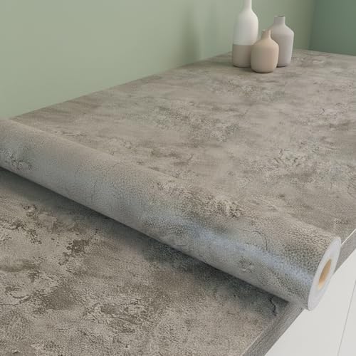 Etiquetas de pared impermeables efecto concreto con vinilo autoadhesivo 2