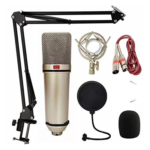 Microphone de studio pour podcast à la maison avec bras réglable et support antichoc