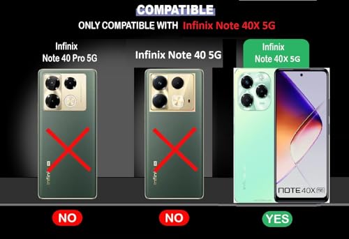 Image of COVERBLACK Flexible Rubber Case Back Cover for Compatible Model with Infinix X6838 / Note 40X 5G - Transparent