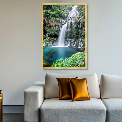 Tableau sur toile cascade sereine grand format pour intérieur chic - 4