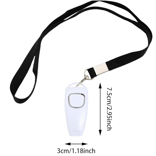 ZEACCT 2 Stück Hundepfeife mit Clicker, Pfeife Klicker Hundeklicker Set, Hunde-Pfeifen-Rückruf-Training, Haustier-Trainings-Clicker, Hunde-Trainingspfeifen-Clicker, Haustier-Pfeifen-Rückruf-Training