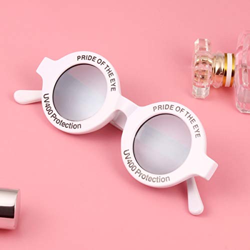 Fashion Thick Bold Frame Round Sunglasses Anti-UV Outdoor Colorful Glasses3