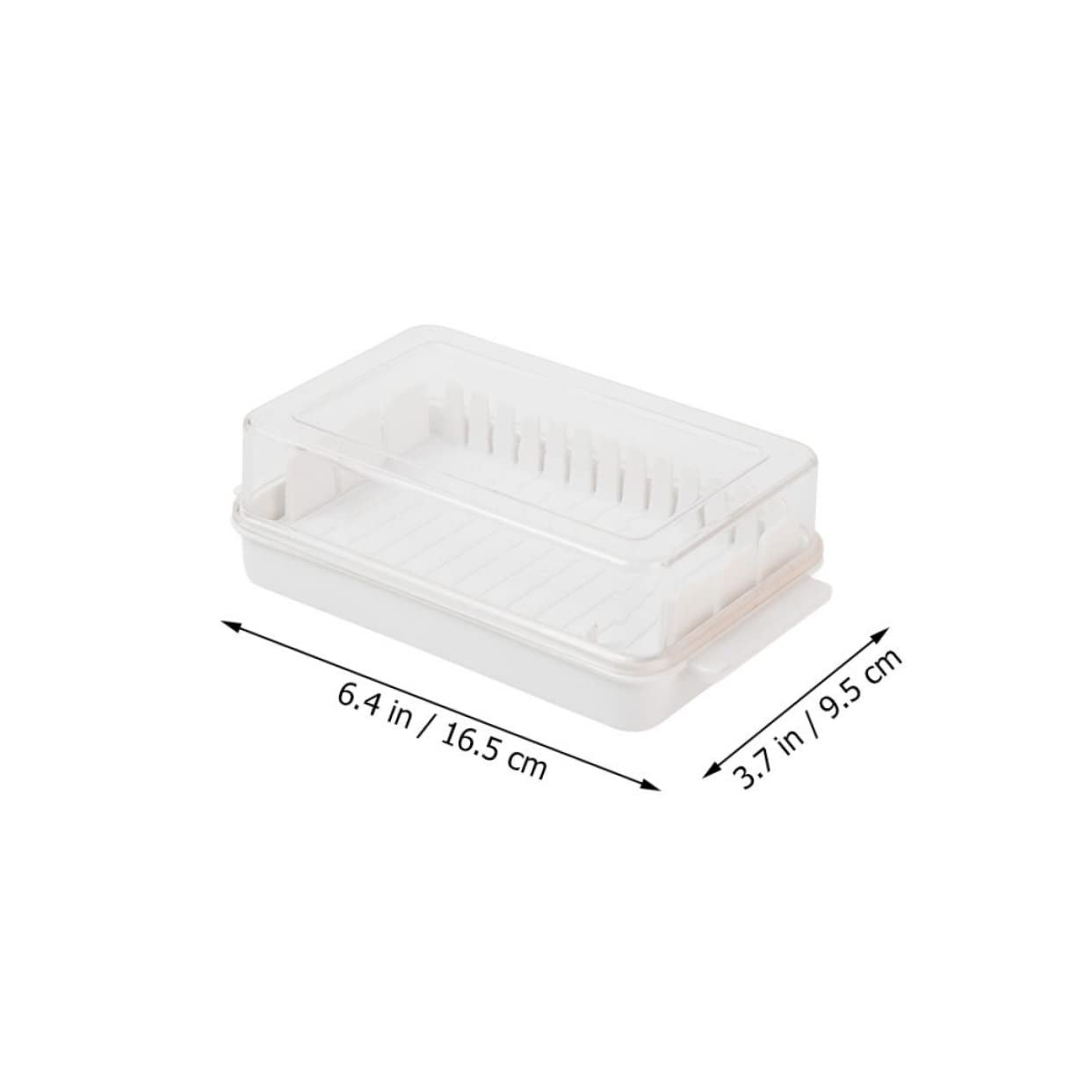 Garneck 2pcs Box Butter Cutting Box Butter Dish Dispenser Container Butter Keeper Mini Refrigerador Counter Tray Containers with Lids Butter Molds Food Containers Butter Container Pp White