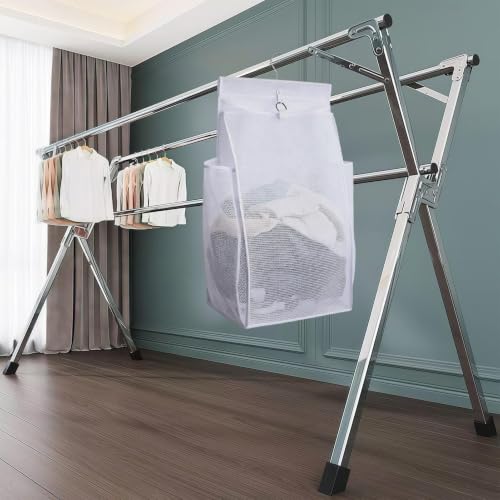 Panier à linge en maille pour petits espaces : la solution pliable verticale