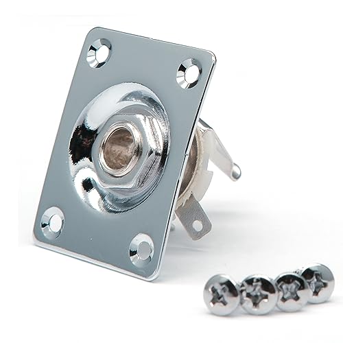 Metal 1/4 Output Jack Plate for Tele Electric Guitar