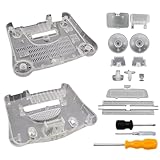 Hzxkqmil Replacement Housing Shell for N64 Retro Video Game Console, Translucent Case Accessories with Screwdrivers for N64 Game Console, Transparent White