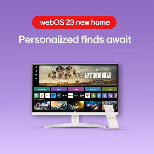 Image of LG 32SR75U Smart Monitor with Steaming TV,32 inch, 4K UHD (3840 x 2160), HDR10, USB Type-C, WebOS, Apple AirPlay 2, Screen Share, Bluetooth, Built-in Speaker, Height Adj., HDMI, USB, Remote Control,White