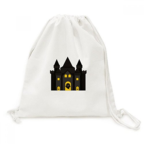 Sac cordon en toile château de conte de fées pour vos sorties et shopping