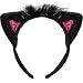 Pink & Black Cat Ears Headband