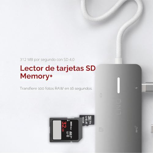 LINQ 8 en 1 Pro USB-C Multipuerto 140W con chasis de aluminio blindado 5
