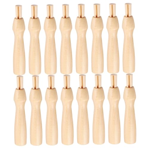 Housoutil Felting Needle Tool Handles 16pcs Set Wooden Handles for Wool Felting Crafts