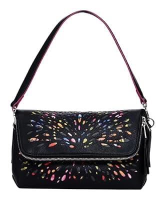 Desigual Borsa da donna Across in poliuretano, colore: nero, Nero, taglia unica